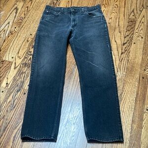 Levi's 505 Original Fit Straight Leg Black Jeans 36x34 (34x33 IRL)